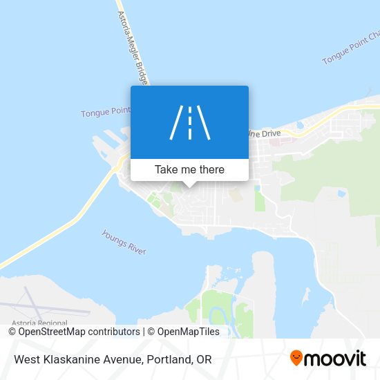 West Klaskanine Avenue map