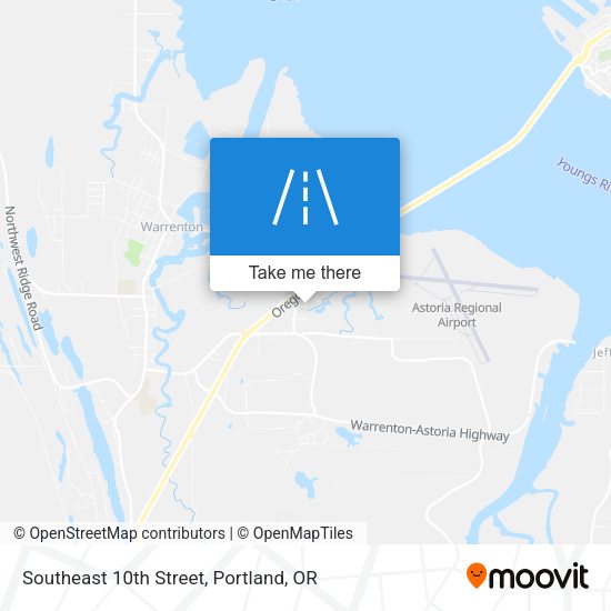 Southeast 10th Street map