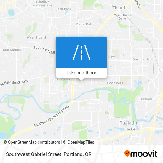 Southwest Gabriel Street map