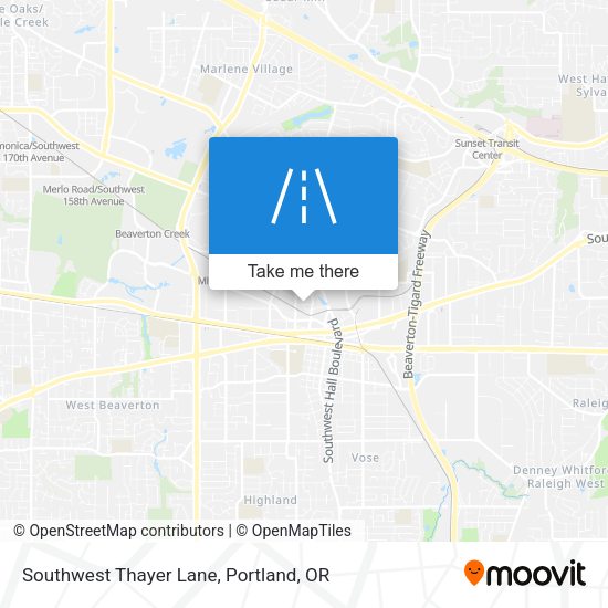 Mapa de Southwest Thayer Lane