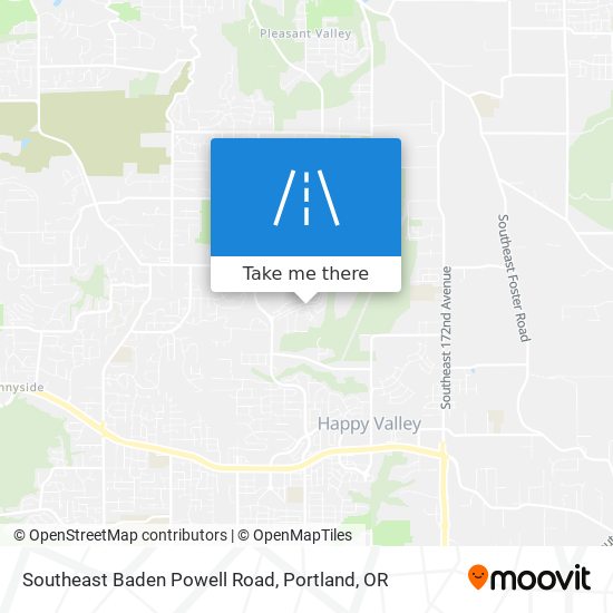 Southeast Baden Powell Road map