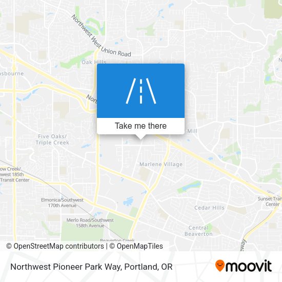 Northwest Pioneer Park Way map