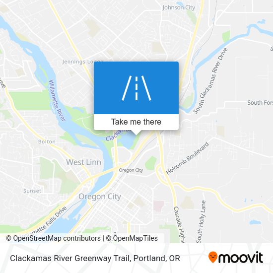 Mapa de Clackamas River Greenway Trail