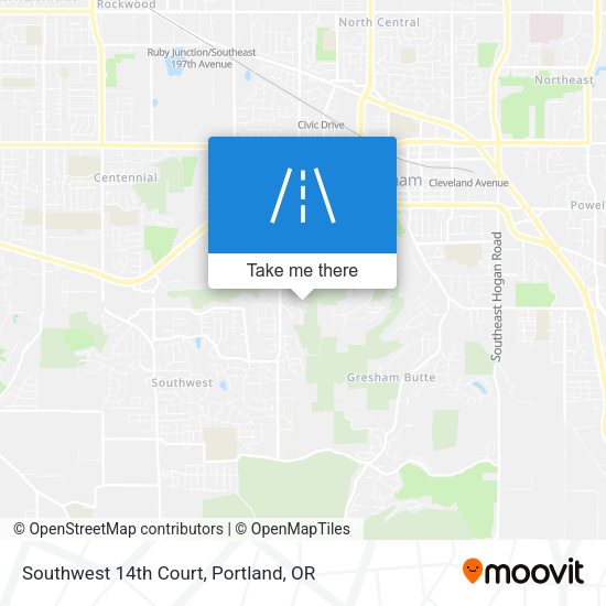 Southwest 14th Court map