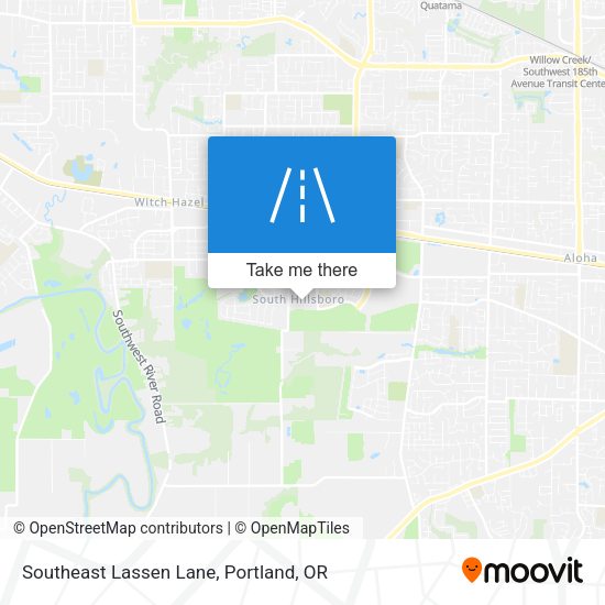 Southeast Lassen Lane map