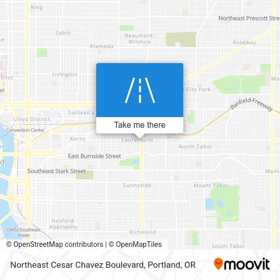 Northeast Cesar Chavez Boulevard map