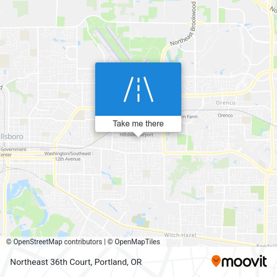 Northeast 36th Court map