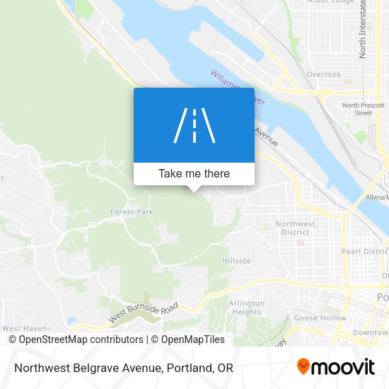 Northwest Belgrave Avenue map