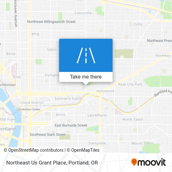 Northeast Us Grant Place map