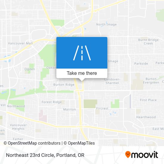 Northeast 23rd Circle map