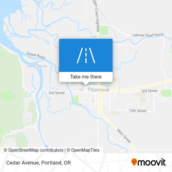 Mapa de Cedar Avenue