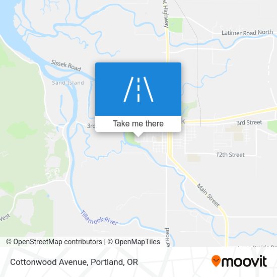 Mapa de Cottonwood Avenue