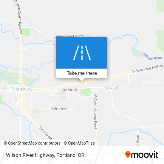 Wilson River Highway map