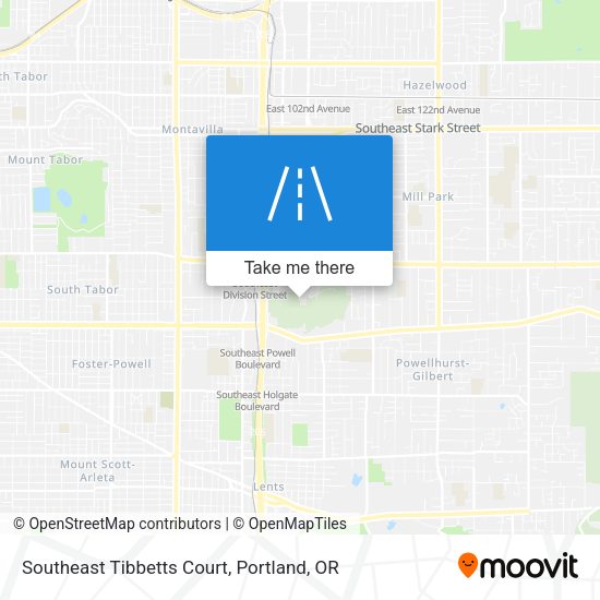Southeast Tibbetts Court map