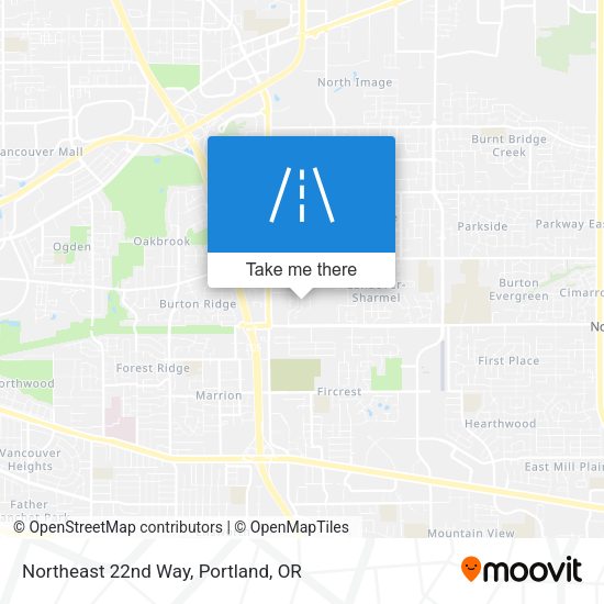 Northeast 22nd Way map