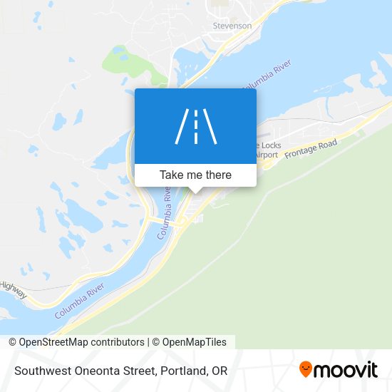 Southwest Oneonta Street map