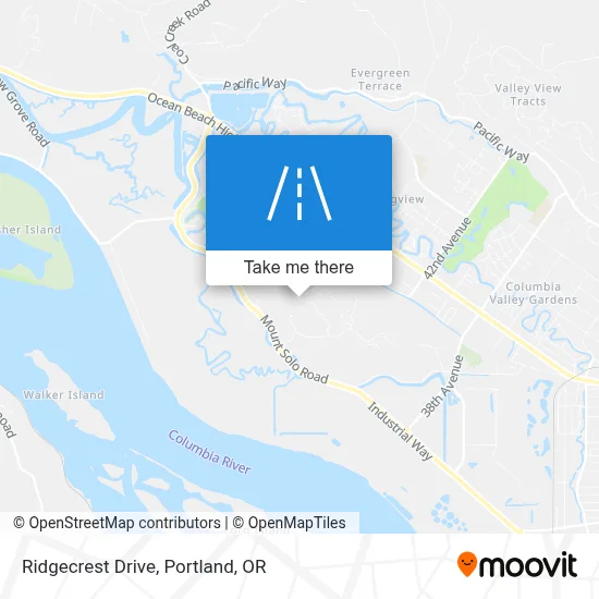 Ridgecrest Drive map