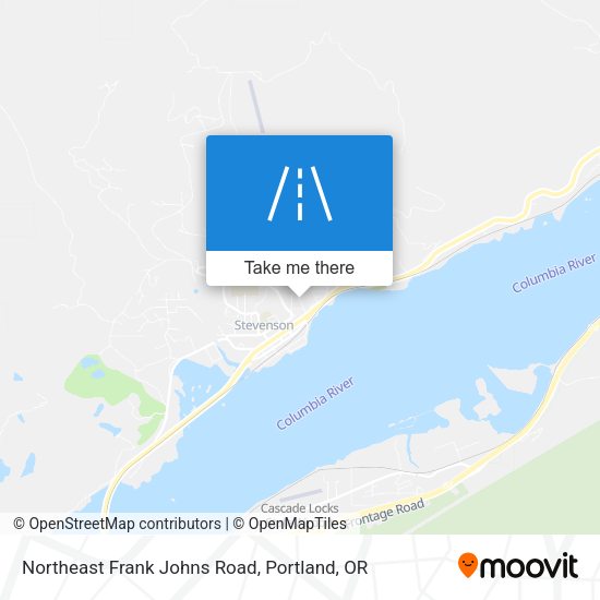 Northeast Frank Johns Road map