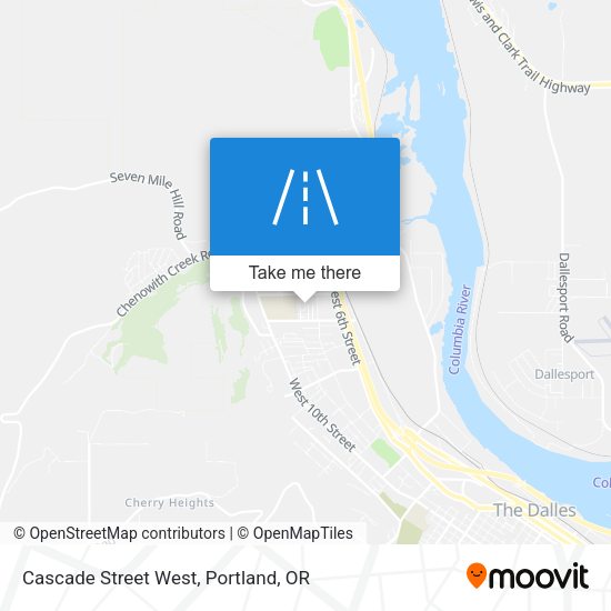 Cascade Street West map