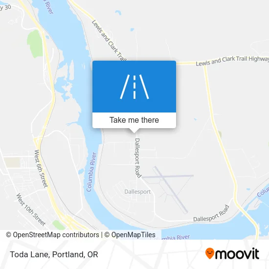 Toda Lane map