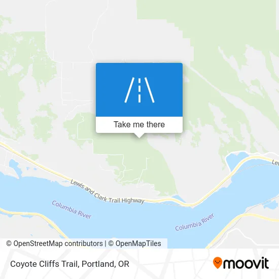 Coyote Cliffs Trail map