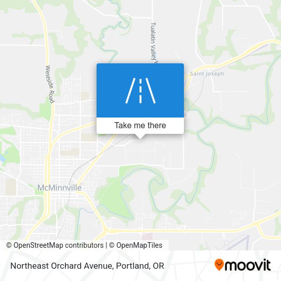 Northeast Orchard Avenue map