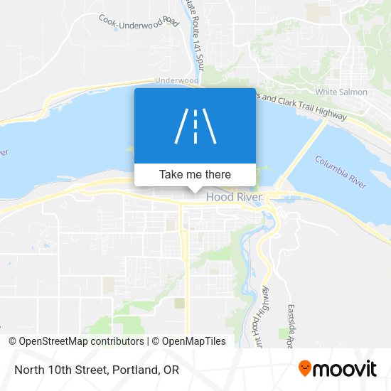 North 10th Street map