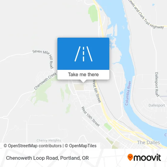 Chenoweth Loop Road map