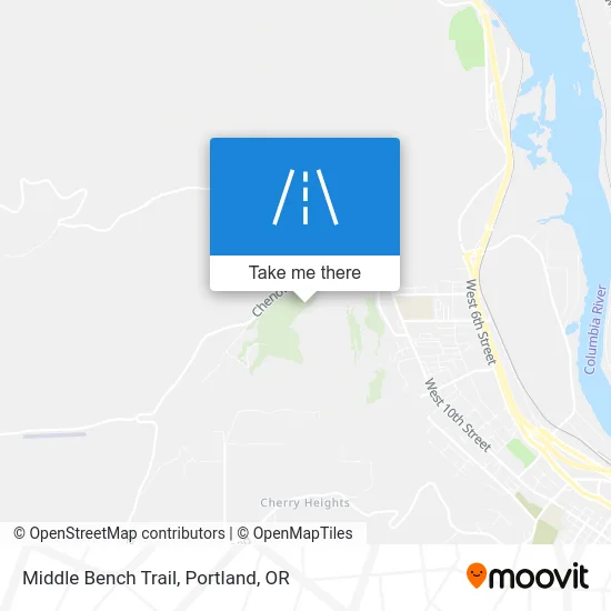 Middle Bench Trail map