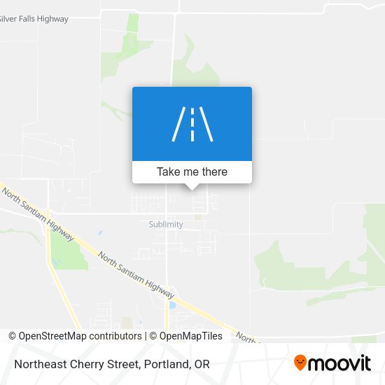 Northeast Cherry Street map