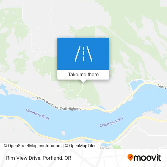 Rim View Drive map
