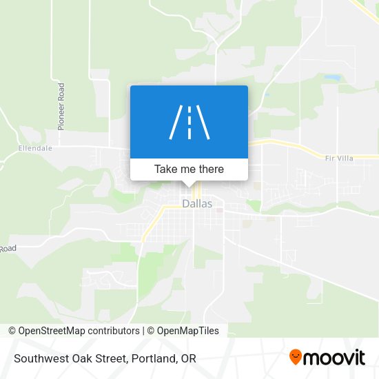 Southwest Oak Street map