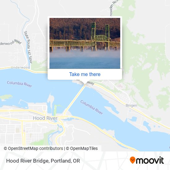 Hood River Bridge map