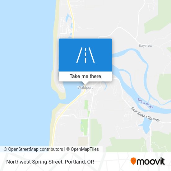 Northwest Spring Street map