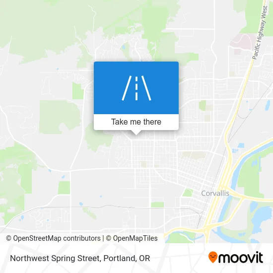 Northwest Spring Street map