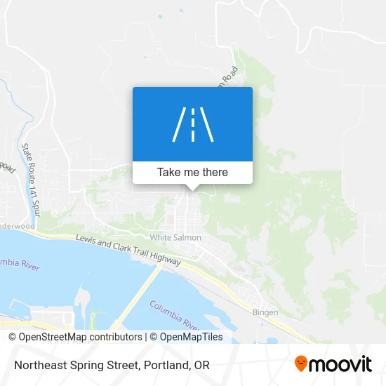 Northeast Spring Street map