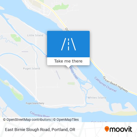 East Birnie Slough Road map