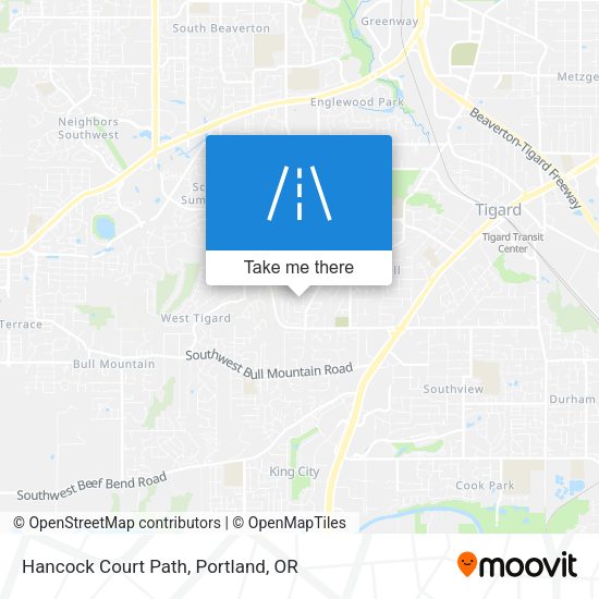 Hancock Court Path map
