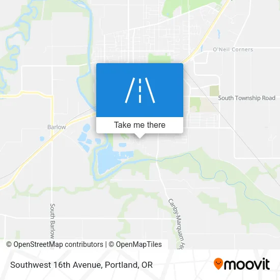 Southwest 16th Avenue map