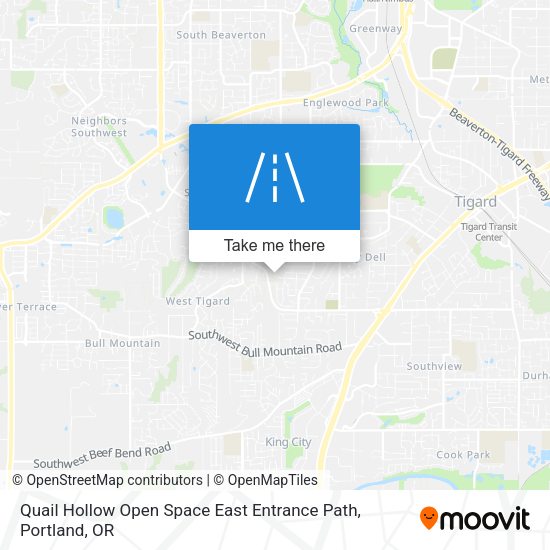 Quail Hollow Open Space East Entrance Path map