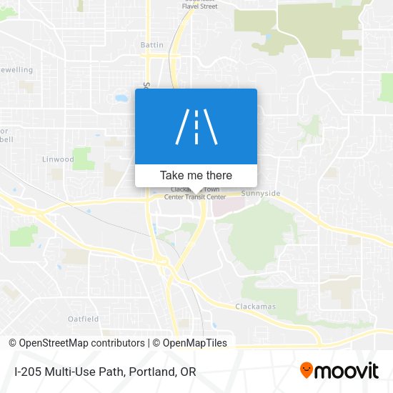 I-205 Multi-Use Path map