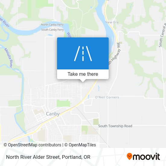 North River Alder Street map