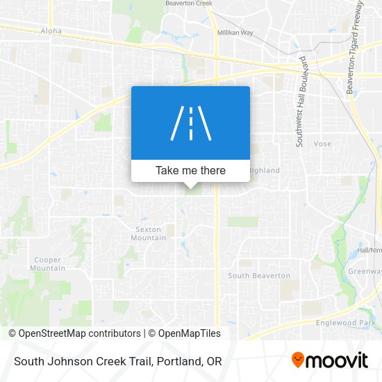 Mapa de South Johnson Creek Trail