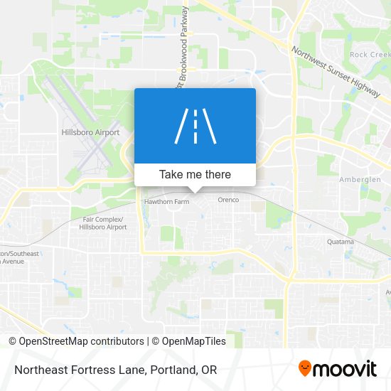 Northeast Fortress Lane map