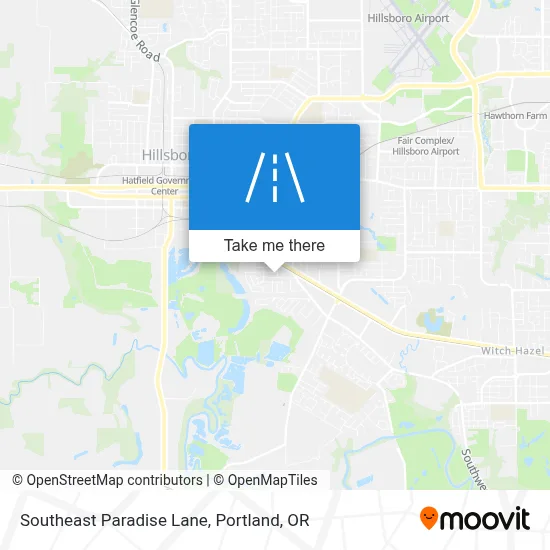 Southeast Paradise Lane map