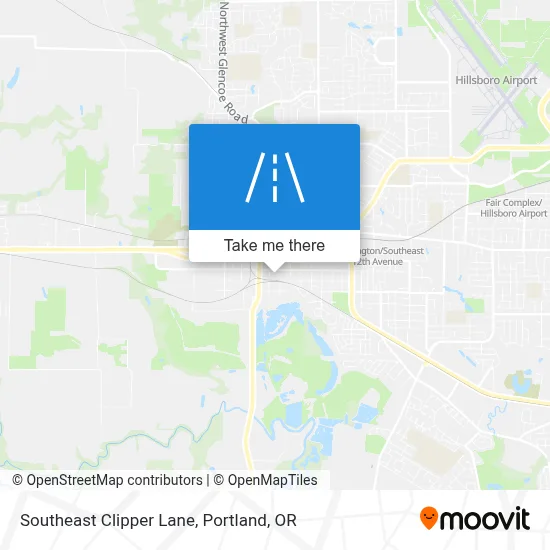 Southeast Clipper Lane map