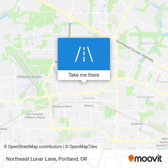 Northeast Lunar Lane map