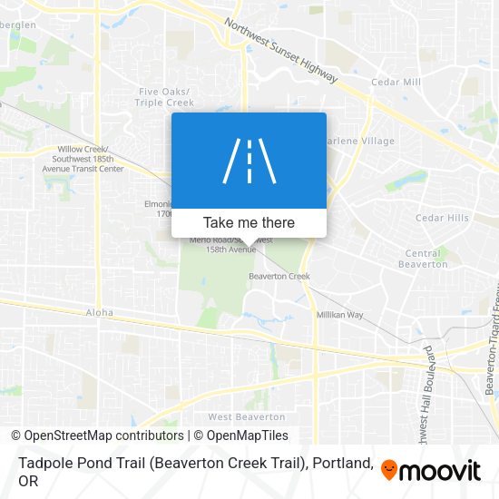 Mapa de Tadpole Pond Trail (Beaverton Creek Trail)