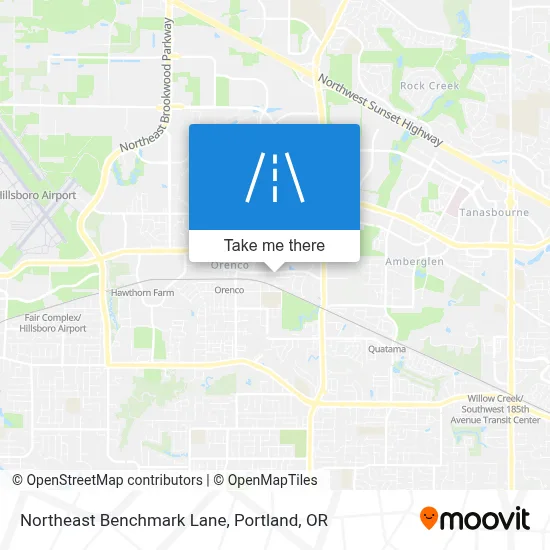 Northeast Benchmark Lane map