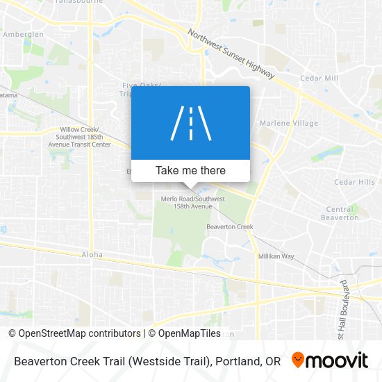 Beaverton Creek Trail (Westside Trail) map